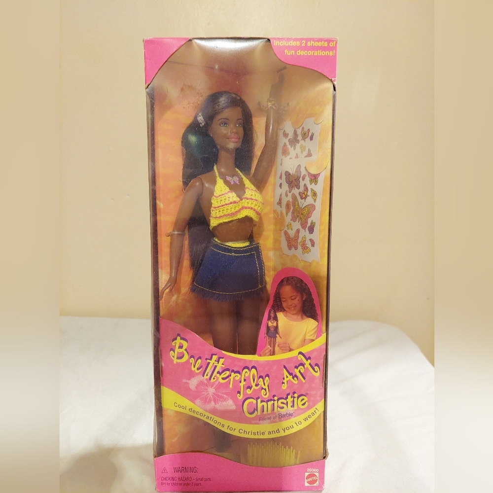 Rare Vintage unopened Butterfly Art Christie - Barbie Doll - Controversial